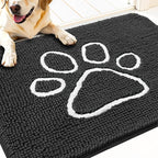 OLANLY Dog Door Mat for Muddy Paws 32x20, Paw Print Design, Absorbs Moisture by OLANLY