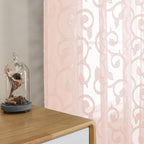 OWENIE Furman Extra Long Blush Pink Sheer Curtains 96 inches Long - Image 6