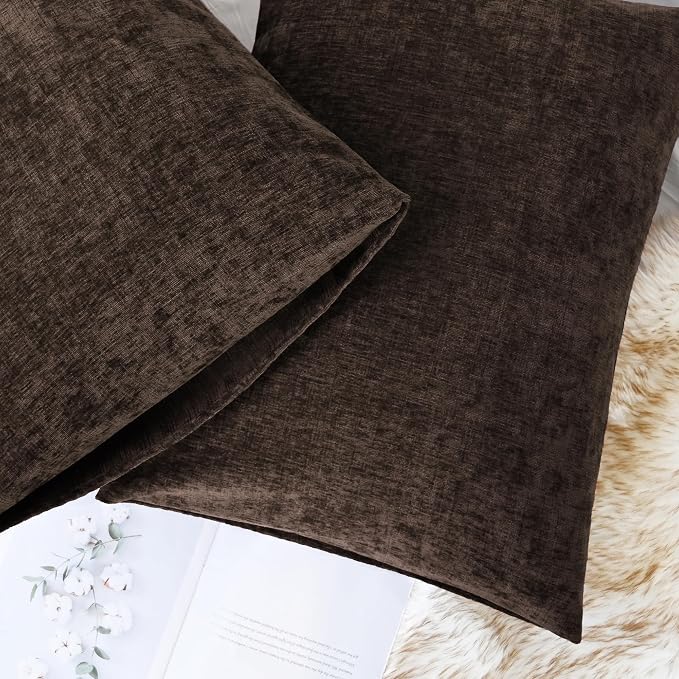CaliTime Throw Pillow Covers Decorative 20 X 26 Inches Pack of 2 Cozy Chenille - Image 6