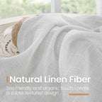 BGment Light Grey Linen Curtains 90 Inch Length - Image 3