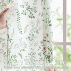jinchan Floral Linen Blend Curtains - Image 3