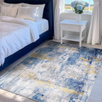 Washable Area Rugs 4'x5' Non-Slip Modern Abstract Soft - Image 3
