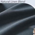 Guken 100% Blackout Linen Curtains 120 Inch Length 2 Panels Set - Image 3