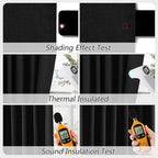 Guken Black 100% Blackout Linen Curtains 102 Inch Length 2 Panels Set - Image 5