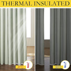 NICETOWN 100% Absolutely Blackout Linen Curtains - Image 3