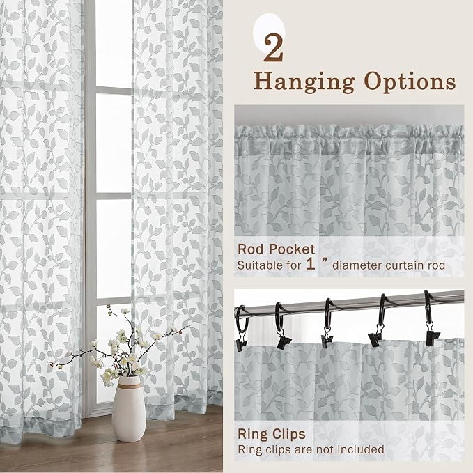 Chyhomenyc Light Grey Sheer Valances - Image 6