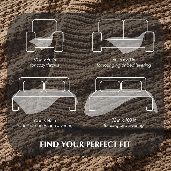 EVERGRACEHOME Chunky Chenille Knit Throw Blanket - Image 9