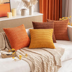 MIULEE Pack of 2 Corduroy Decorative Throw Pillow Covers 18x18 Inch Soft Boho - Image 8