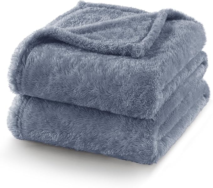 Exclusivo Mezcla Plush Fuzzy Fleece Bed Blanket King Size, Super Soft, Fluffy - Image 4