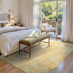 Area Rug 4x6 Rug Washable Boho Rugs Non Slip Low Pile Abstract Small Carpet - Image 3