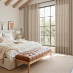 Nanspring Sepia Beige Linen Curtains 96 Inches Long - Image 7