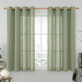 LAMIT Small Linen Curtains 2 Panels Set by LAMIT