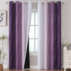 Estelar Textiler Ombre Blackout Curtains 102 Inches Long 2 Panels Set, Full by ESTELARTEXTILER