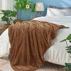 inhand Chocolate Brown Fleece Throw Blanket - Image 7