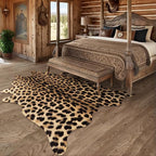 AROGAN Premium Leopard Print Rug 4.6x5.2 Feet, Machine Washable Faux Fur - Image 3