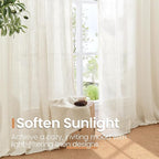 BGment Cafe Linen Curtains 30 Inch Length - Image 5