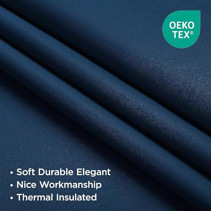 Joydeco Blackout Curtains 84 Inch Length 2 Panels Set, Thermal Insulated Long - Image 2