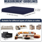 Patio Stretch Cushion Covers, Chair Cushion Covers& Sofa Replacement Slipcovers - Image 2