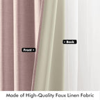 MIULEE 100% Blackout Linen Curtains - Image 6