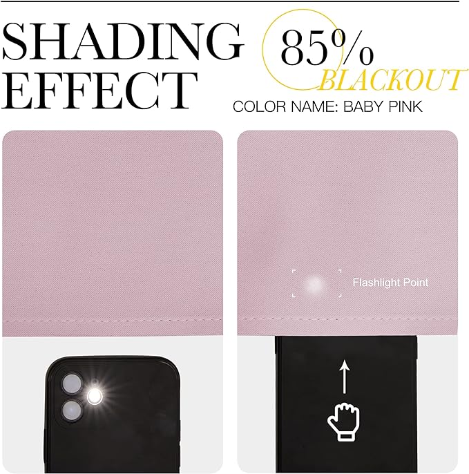NICETOWN Baby Pink Blackout Curtains 86 inches Length - Image 4