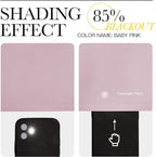 NICETOWN Baby Pink Kitchen Curtains, Short Blackout Curtains & Drapes, Small - Image 4