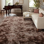 8x10 Ft Extra Large Shag Brown Area Rug - Image 2