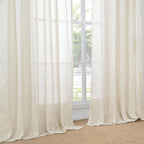 BGment 72 Inch Length Beige Linen Curtains - Image 8