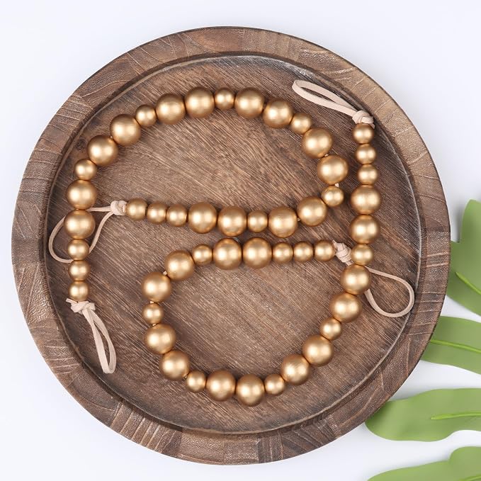 2 Pieces Wood Bead Curtain Tieback Boho Curtain Tiebacks Curtain Holdbacks - Image 6