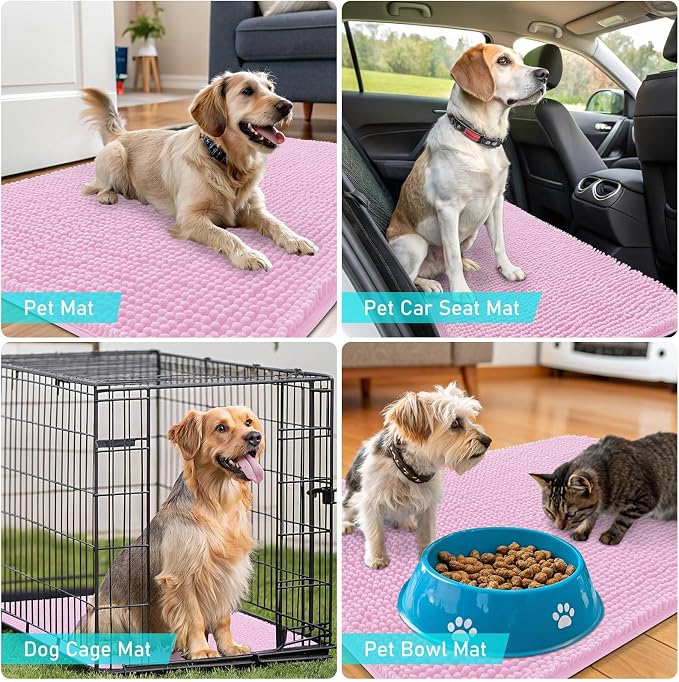 OLANLY Dog Door Mat for Muddy Paws 54x24, Absorbs Moisture and Dirt, Absorbent - Image 7