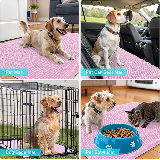 OLANLY Dog Door Mat for Muddy Paws 47x32, Absorbs Moisture and Dirt, Absorbent - Image 7