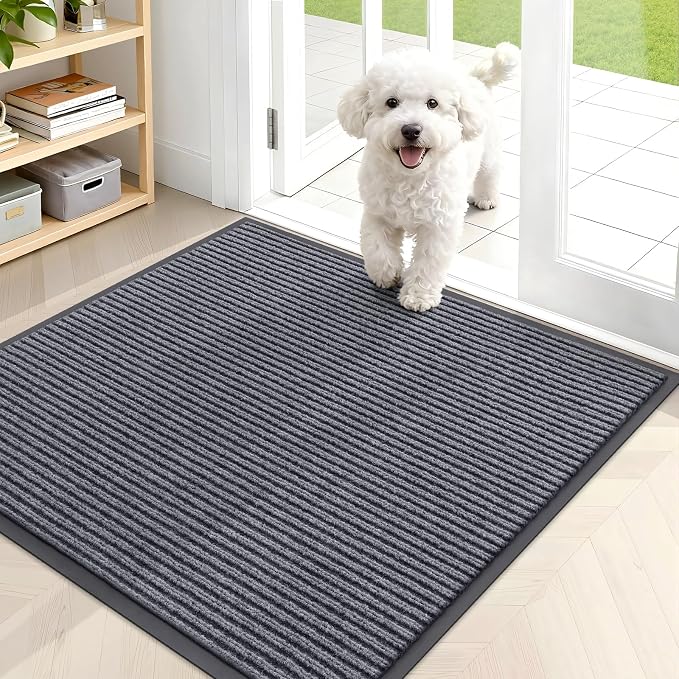 OLANLY Front Door Mat Indoor Outdoor Entrance, Waterproof Heavy Duty Doormat by OLANLY