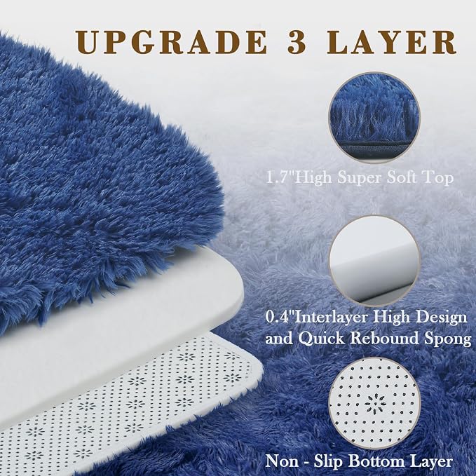 Rugs for Living Room 5x8, Alfombras para Salas Shag Large Plush Soft Area Rug - Image 5