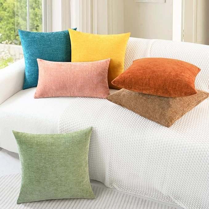 CaliTime Fall Throw Pillow Covers Decorative 22 X 22 Inches Pack of 2 Cozy - Image 4