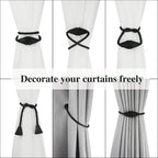 4 Pack Magnetic Curtain Tiebacks Rope Modern Handmade Curtain Tie Backs - Image 5