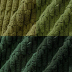 Fancy Homi Set of 4 Green Boho Winter Decorative Throw Pillow Covers 26x26 Inch - Image 5