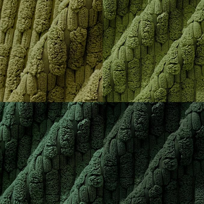 Fancy Homi Set of 4 Green Boho Winter Decorative Throw Pillow Covers 26x26 Inch - Image 5