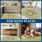 OLANLY Dog Door Mat for Muddy Paws 36x24, Paw Print Design, Absorbs Moisture - Image 8