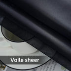 youleyar Solid Sheer Rod Pocket Curtain Voile Draperies 2 Panels White Beige - Image 6