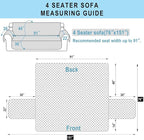 Reversible 4 Seater Sofa Cover 91 Inch Large Couch Cover Furniture Protector - Image 7