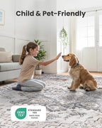 AMADA HOMEFURNISHING 9x12 Washable Area Rug, Low-Profile Large Area Rug - Image 3