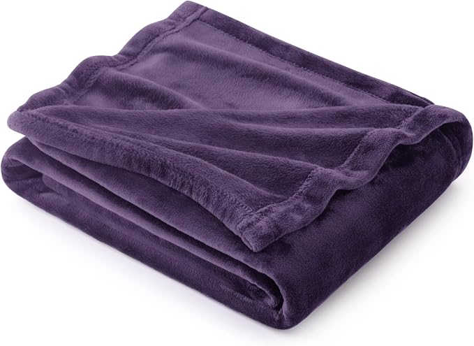 Bedsure GentleSoft Fleece Throw Blanket Purple by BEDSURE