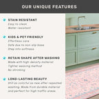 Washable Pink and Blue 6x9 Oushak Rugs - Image 8