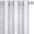 Deconovo Designer Series Silver Cubic Print Room Darkening Curtains by Deconovo