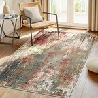 Washable Area Rugs 3'x5' Non-Slip Modern Abstract Soft by RELEANY