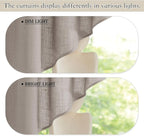 RYB HOME Linen Blend Swag Curtain Valance - Image 6