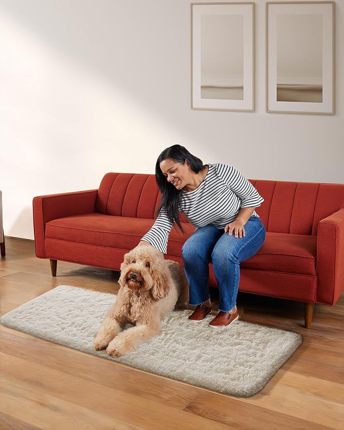Ophanie Runner Rug for Hallway, 2x5 Upgrade Non-Slip Fluffy Soft Bedside Rugs - Image 3