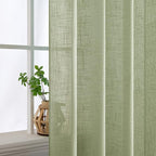 MIULEE Sage Green Linen Curtains 72 Inch Length - Image 5