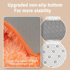 Soft Runner Rugs for Bedroom Hallways, 2x4 Tie-Dyed Orange Fluffy Shag Throw - Image 2