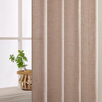 MIULEE Natural Beige Linen Curtains 84 Inch Length 2 Panels - Image 5