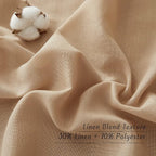 NICETOWN Camel Short Linen Curtains - Image 4